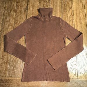 VINTAGE 2000 American Eagle Women’s Ribbed Brown Turtleneck